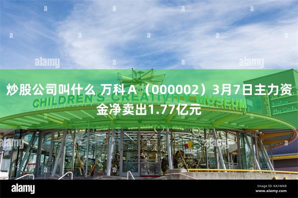 炒股公司叫什么 万科Ａ（000002）3月7日主力资金净卖出1.77亿元
