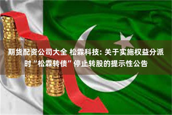期货配资公司大全 松霖科技: 关于实施权益分派时“松霖转债”停止转股的提示性公告
