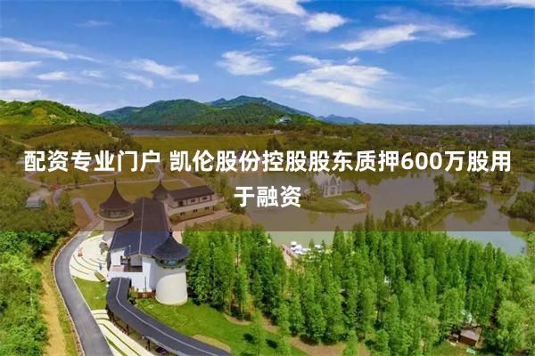 配资专业门户 凯伦股份控股股东质押600万股用于融资
