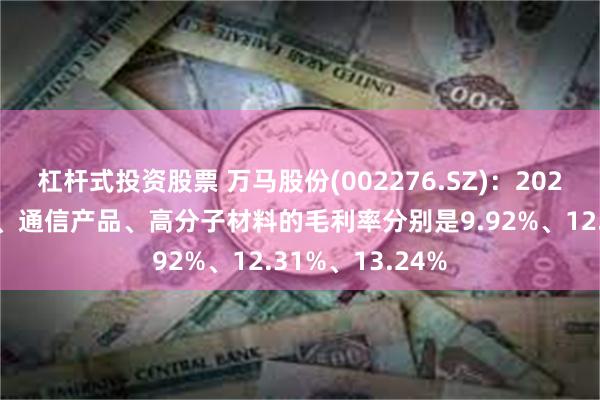 杠杆式投资股票 万马股份(002276.SZ)：2024年度电力产品、通信产品、高分子材料的毛利率分别是9.92%、12.31%、13.24%